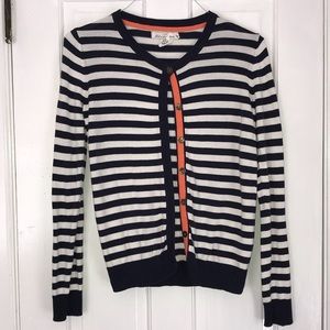 White and Navy Cardigan